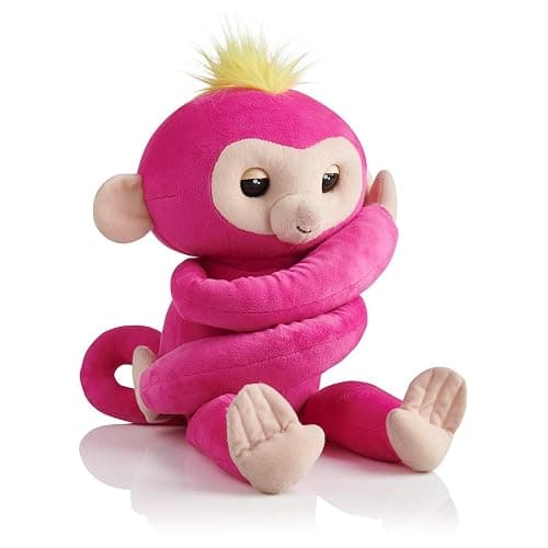 Fingerlings HUGS - Bella (Pink) - Advanced Interactive Plush Baby Monkey Pet - by WowWee thumbnail 3