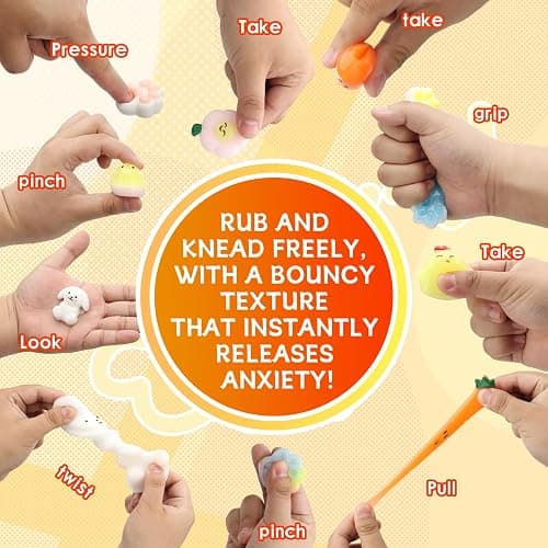 11pcs Easter Squishy Pack,Fidget Toys Include taba Squishies Party Favors for Kids 4-8 8-12 Treasure Box Toys for Classroom Birthday Xmas Gifts for Girls Boys Goodie Bag Stocking Stuffers for Teens thumbnail 4