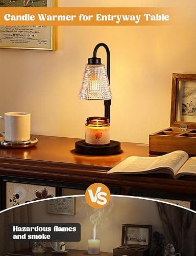 Innqoo Candle Warmer Lamp with Timer, Dimmable Candle Warmer for Jar Candles, Height Adjustable Wax Melts Warmer, Birthday Gifts for Women Mom, House Warming Gifts New Home Decor thumbnail 6