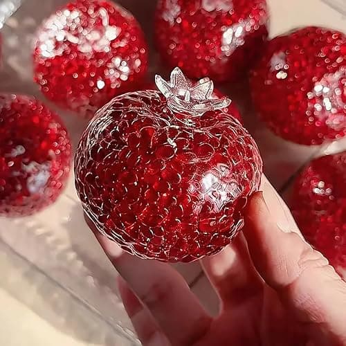 Handcrafted Pomegranate Shaped Stress Relief Ball,Dopamine Boosting Relaxation Toy thumbnail 3