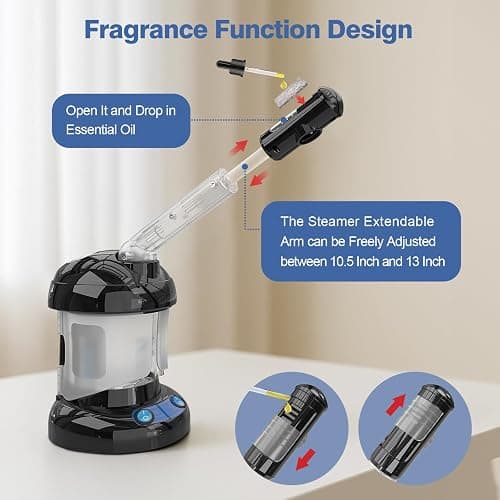 Hair Steamer Kingsteam 2 in 1 Ozone Facial Steamer, Design for Personal Care Use at Home or Salon Barber thumbnail 7