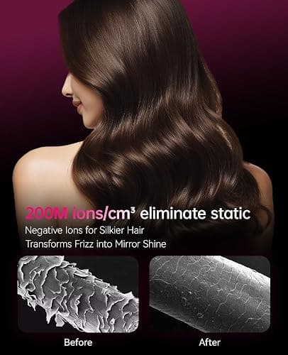 CONFU Ionic Blow Dryer 1600W, Portable Lightweight Fast Drying Negative Ion Hairdryer Blowdryer, 3 Heat Settings & Infinity Speed, with Diffuser and Concentrator Nozzle for Home & Travel thumbnail 4
