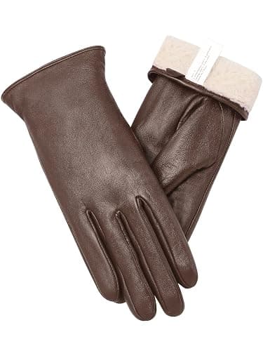 Brown Leather Gloves - Image 1