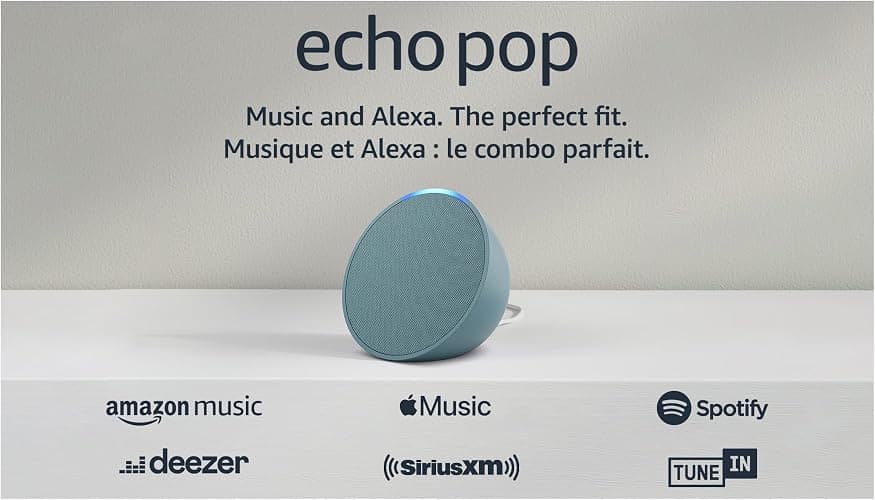 Amazon Echo Pop (newest model), Our smallest Alexa speaker, Fits in any room, Midnight Teal thumbnail 8