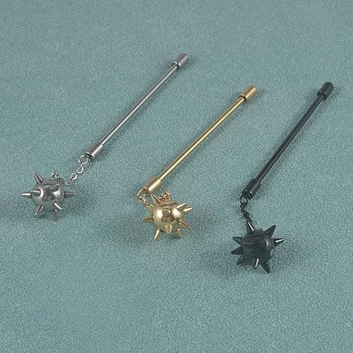 Niaspi 14G Spike Ball Dangle Industrial Barbell Earrings for Women Men 38mm Stainless Steel Industrial Bar Long Cartilage Conch Helix Earrings Industrial Piercing Jewelry thumbnail 5