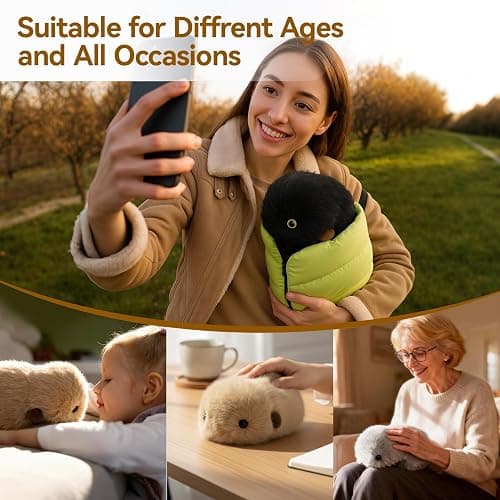 cupboo Interactive AI Plush Companion Pet– Privacy Safe Smart Adaptive Learning Emotional Support Robot Pets, Anxiety Relief Comfort| Ideal Toy Gift for All Occasion(Khaki) thumbnail 4