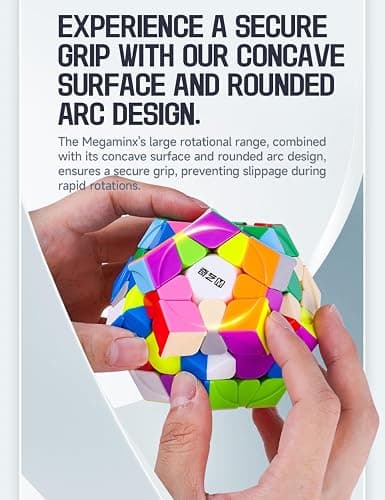 Megaminx Cube, Roxenda 3x3x3 Pentagonal Speed Cube Dodecahedron Magic Cube Puzzle Toy (Stickerless) thumbnail 3