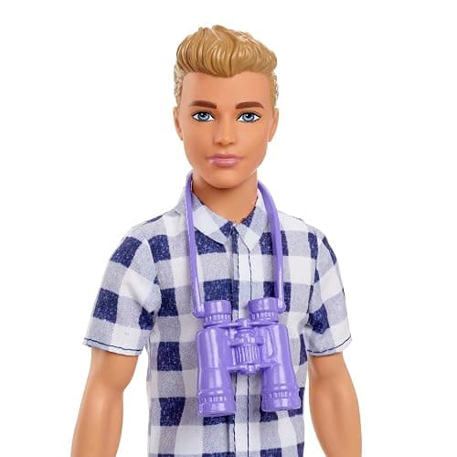 Barbie It Takes Two Camping Set with Blonde Ken Doll in Plaid Shirt & Accessories Including Cooler, Map & More thumbnail 4