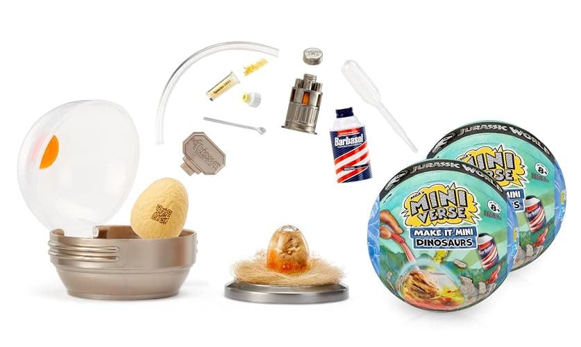 MGA's Miniverse Make It Mini Dinosaurs Jurassic World (2 Pack) - MGA's Miniverse, Dinosaurs, Prehistoric, Egg, Blind Packaging, DIY, NOT Edible, Collectors, 8+ - Image 1