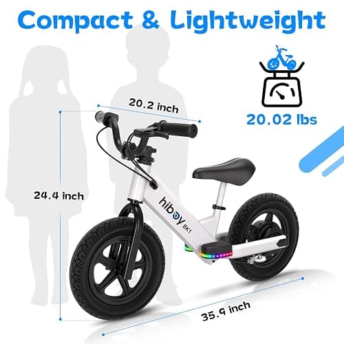 Hiboy BK1 Kids Electric Balance Bike, Ages 3-5, 12-Inch Tires, UL 2272 | Two speed modes at 5.6 and 9 MPH, adjustable seat and up to 4.9-mile range thumbnail 5