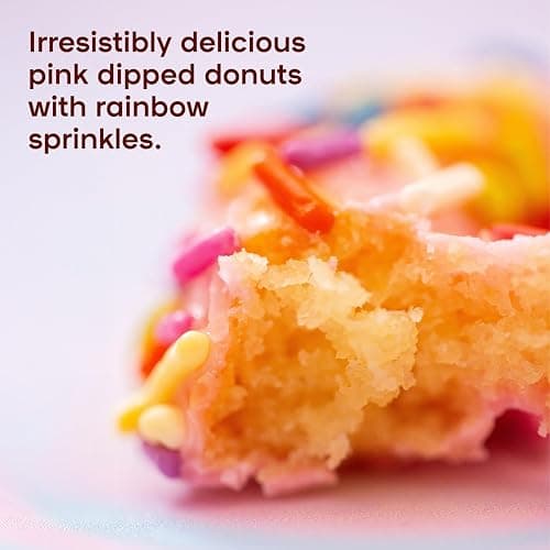 Donutful Pink Sprinkle Dipped Mini Donuts – Baked Not Fried, Less Sugar, Nothing Artificial, Non-GMO, Individually Wrapped Snack Packs (30 Donuts/Box) thumbnail 4