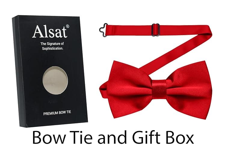 alsat Men's Bow Ties - Pre Tied Bowtie for Men Women Boys - Mens Adjustable Bow Ties for Formal Wear thumbnail 7