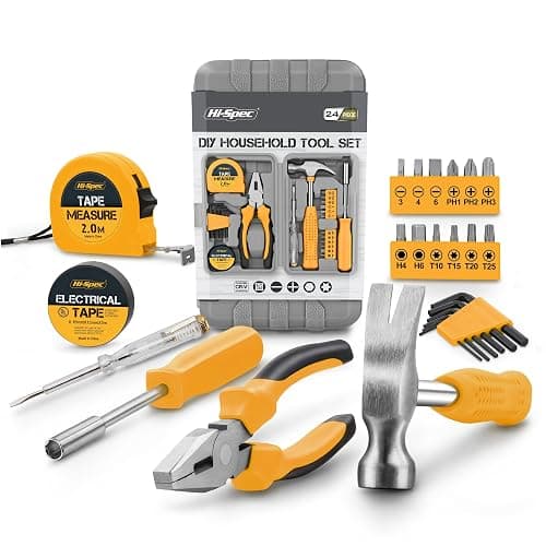 Hi-Spec Compact Household Tool Kit for Starter Repairs and Maintenance | 24 pc included, everyday fixing coverage, starter friendly selection, secure carry storage, space saving layout, easy storage thumbnail 7
