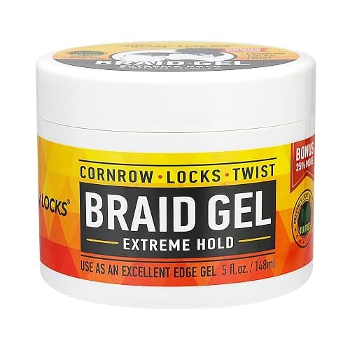 AllDay Locks Braid Gel Extreme Hold - Braiding Gel for Cornrows, Locks and Twisting, Moisturizing Edge Control for Women and Men, Natural Formula - 5 Oz - Image 1