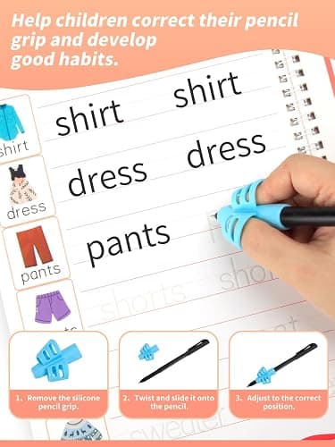 Zuplo Magic Grooved Writing Practice for Kids Ages 3-8, Reusable Workbooks | Handwriting for Preschool Learning, Letters Numbers Math & Drawing Tracing Books with Disappearing Ink Pens, Educational Gift thumbnail 4