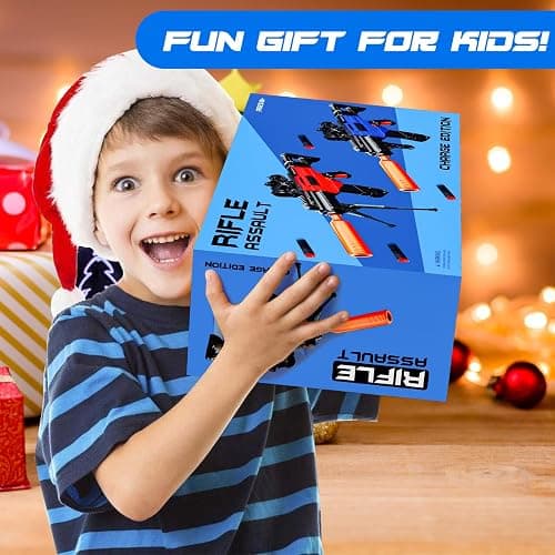 Toy Gun Automatic Sniper Rifle with Lanyard, Electric Realistic Toy Foam Blasters- 200 Darts, Tactical Vest Set, Scope and 2 Clips, Cool Toys for Kids Ages 8-12, Birthday Xmas Gifts for Boys thumbnail 6