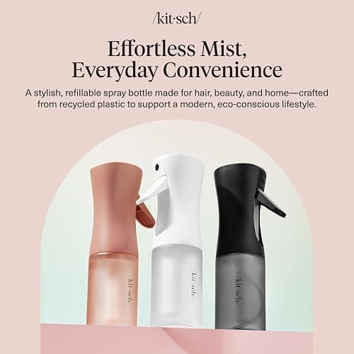 Kitsch Continuous Spray Bottle for Hair – Fine Mist Water Mister & Water Spray Bottle – Recycled Hair Spray Bottle – Spray Bottles for Cleaning, Styling, Plants & More – Terracotta, 150ml thumbnail 8
