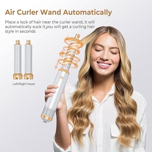 5 in 1 Blow Dryer Brush, Upgrade Hair Dryer Brush Set Negative Ion Air Styler Curling Wrap Air Curler, Hot Air Brush Curling Iron Hair Styling Tools As A Gift for Straight/Curl/Dry/Smooth thumbnail 2