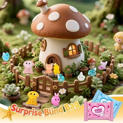 50 Pcs Mystery Bag Mini Resin Animals Glow in The Dark Figurines, Mini Figures Blind Bags for DIY Crafts, Fairy Garden Decor, Dollhouse Accessories, Party Favors, Surprise Gifts for Kids thumbnail 2