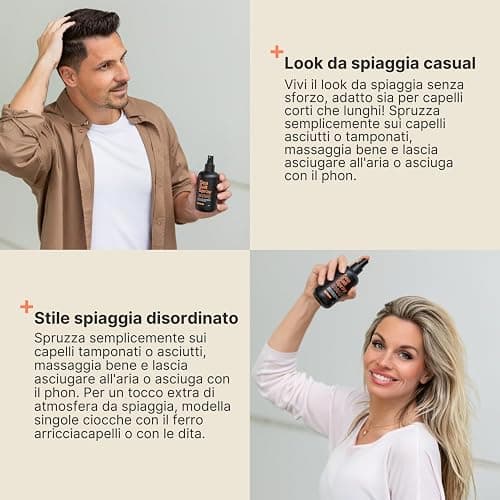 IMPERIO Sea Salt Spray - 250ml Premium Sale Marino per Capelli Più Folti e Texture Stabile - Perfette Beach Waves, Più Volume e Presa Grazie alla Potenza del Mare - Unisex Profumo thumbnail 9