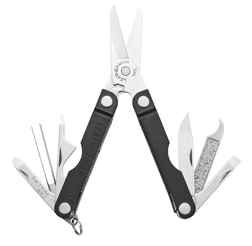 LEATHERMAN, Micra, Keychain Multi-tool with Grooming Tools, Mini Pocketknife for Everyday Carry (EDC), Hobbies & Outdoors, Built in the USA, Jet Black - Image 1