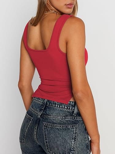 Trendy Queen Womens Going Out Crop Tops Backless Tank Tops Summer Teen Girls Party Basics Tees Cute Shirts thumbnail 4