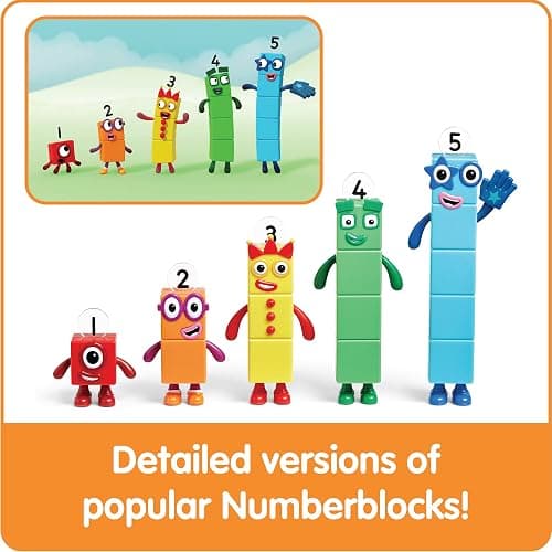 hand2mind Numberblocks Friends One to Five, Action Figure Set, Toy Figures & Playsets, Small Figurines for Kids, Counting Blocks, Numbers for Toddlers, Math Toys, Kids Birthday Gifts thumbnail 5