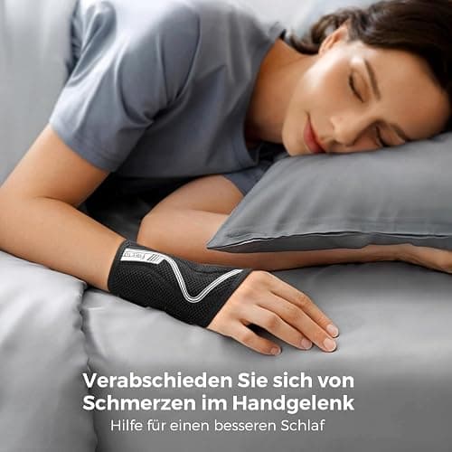 FREETOO Flexibel-Leicht Handgelenkschiene für Karpaltunnel, Atmungsaktive Handgelenk Bandagen mit eng anliegender S-förmiger Schiene, Verstellbare Handgelenkstütze für Verstauchung, Sehnenentzündung thumbnail 3