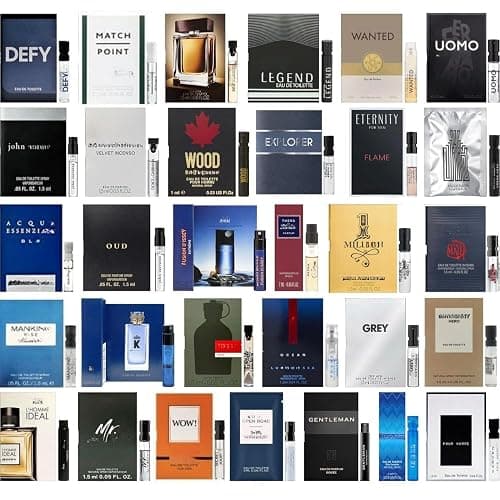 Tradeberry High End Random Selection Designer Fragrance Cologne Sampler Set for Men - (Pack of 5 Sample Vials) - Image 1