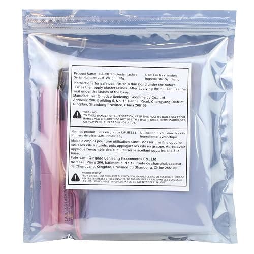 Lash Extension Kit 20D+40D Clusters With Bond and Seal - Waterproof DIY Eyelash Extension Set With Tweezers (Set 20D/40D-0.07D-9-16Mix) thumbnail 5