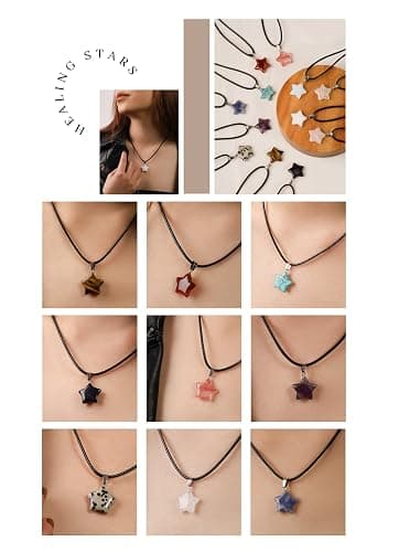 OJERRY Kawaii Star Necklace Y2K Cord Necklace Jewelry for Teen Girls Women Trendy Stuffs thumbnail 7