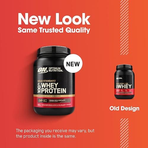 Optimum Nutrition Gold Standard 100% Whey Protein Powder, Double Rich Chocolate 1.98 Pound (Packaging May Vary) thumbnail 2