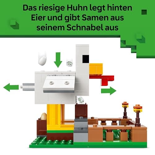 LEGO Minecraft Hühnerfarm - Spielzeug zum Bauen mit Hühner Fan Minifigur, Baby Zombie und Fuchs Figuren - Set mit Minecraft Figur - Ostergeschenke für Jungen und Mädchen ab 7 Jahren - 21585 thumbnail 8