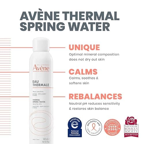 Avène Thermal Spring Water, Soothing Calming Facial Mist Spray for Sensitive Skin, Soothes, Softens + Calms Skin, Formulated with Mineral & Biological Properties thumbnail 3