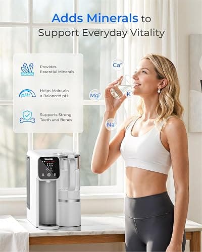 Waterdrop M6SL Mineralized Reverse Osmosis System, Room-Temp | 8-Stage Filtration, 3:1 Pure to Drain, Countertop Reverse Osmosis with Glass Pitcher, NSF/ANSI 372 & 58 Certified thumbnail 4