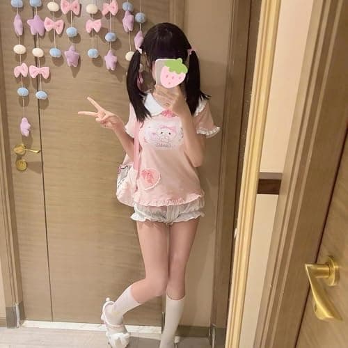 Pokn Y2K Cutecore Kawaii Teen Shirt Coquette Harajuku Oversize Japan Cat Print Cute Tshirt Top Clothes thumbnail 2