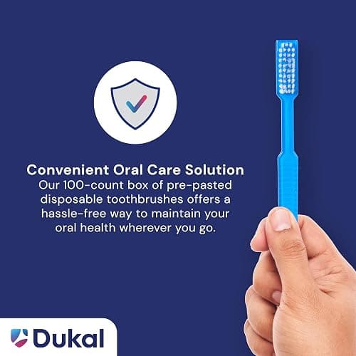 Dukal Fast Brush Pre-Pasted Disposable Toothbrushes (Box of 100) thumbnail 3