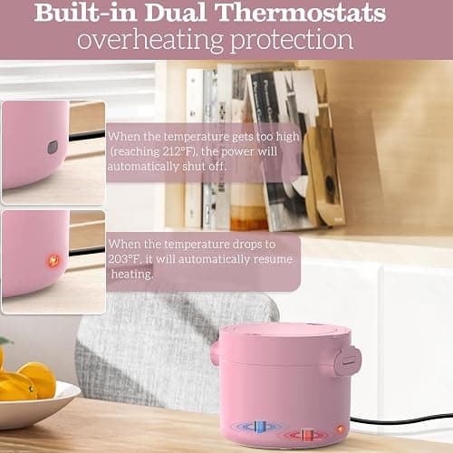 CDBEEE Electric Lunch Box, 33oz Portable Food Warmer for Warming Meals | 100W Fast Heating, 12V/24V/110V Lunch Warmer for Work,Car,Travel, Spill-Free, Dishwasher-Safe, Gifts for Women/Men thumbnail 8