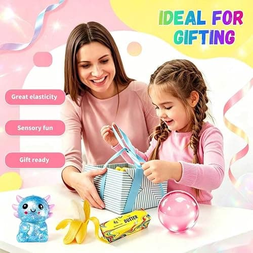 6 Pack Squishy Toy Set,Slow Rising Fidget Squeeze Toys,Stretchy Fidget Sensory Toy for Office Desk Decor thumbnail 6