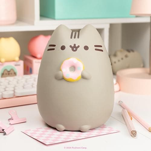 Hamee Pusheen Cat Slow Rising Cute Jumbo Squishy Toy (Bread Scented, 6.3 inch) [Birthday Gift Bags, Party Favors, Gift Basket Filler, Stress Relief Toys] - Pusheen with Donut thumbnail 2