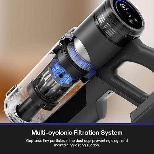 Eureka Cordless Vacuum Cleaner, Anti-Tangle Brushroll, Rechargeable Stick Vacuum, Lightweight for Carpet, Hard Floor, Pet Hair, Black NEC451BL thumbnail 7