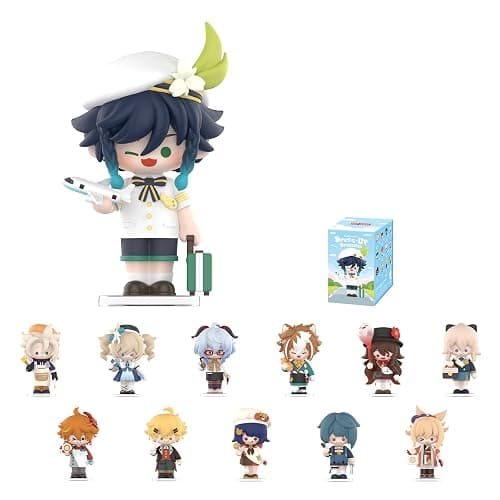POP MART Genshin Impact Dress-Up Dreams Themed Chibi Series Figures, Genshin Impact Blind Box Figures, Random Design Action Figures Collectible Toys Home Decorations,Birthday Gifts, Single Box - Image 1