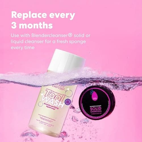 Beautyblender® | Original Pink Beauty Blender 2-Piece Bundle for Blending Foundations, Powders, and Creams, Super-Soft Foam for Streak-Free Application, Made in the USA, Reusable, Washable thumbnail 4