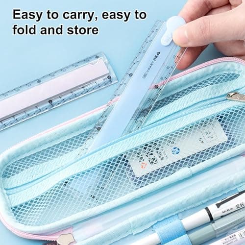 4PCS Plastic Folding Ruler Set, 30cm Transparent Rulers - Durable Measurement Tool for Students, Artists, Engineers, and Office Use, Easy Storage and Precise Measurements thumbnail 6