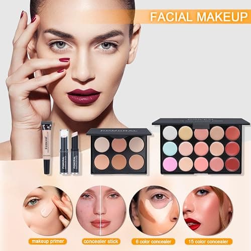 Professional Make up Kit,Makeup kit For Girls, Makeup Set For Women Eyeshadow Palettes, Lip Colors, Makeup brush set,Makeup bag (Pink) thumbnail 4