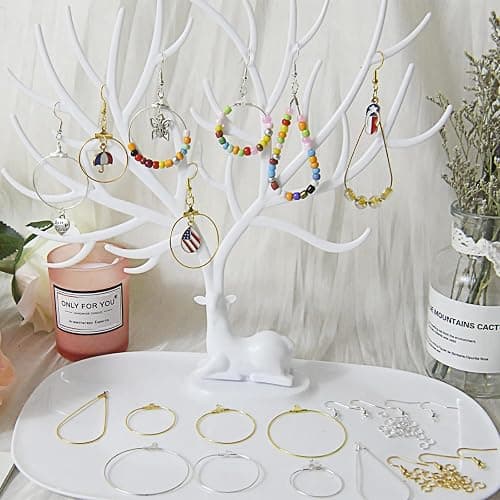 XKCWXY 483Pcs Earring Making Kit with Beading Hoop Earring Finding Component Accessories,Earring Hooks,Jump Rings,Earring Backs for Jewelry Making DIY Craft thumbnail 6