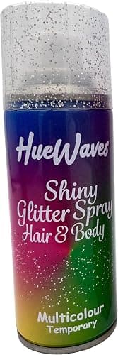 Hue Waves Multicolour Hair & Body Glitter Spray 120ml – Instant Sparkle for Festivals & Parties, Easy Wash-Out, Cruelty-Free, Gift-Ready Rainbow Box thumbnail 6