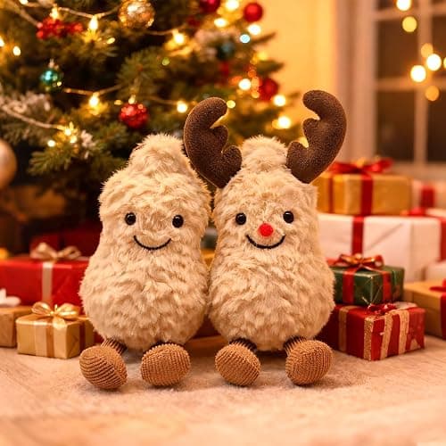 MUALML Cute Peanut Plush Toy, 6" Soft Peanut Stuffed Animal Funny Food Plushies with Legs, Adorable Smile Peanut Birthday Gift for Kids Girls Boys thumbnail 2