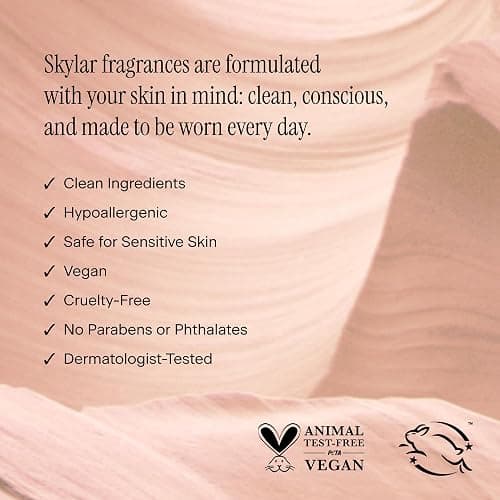 Skylar Pink Canyon Eau de Parfum - Hypoallergenic & Clean Perfume for Women & Men, Vegan & Safe for Sensitive Skin - Notes of Grapefruit, Pink Salt & Cedar - 10mL /0.33 Fl oz thumbnail 6