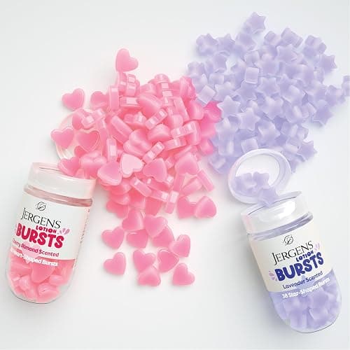 Jergens Lavender Lotion Bursts, Squishy Star-Shaped Moisturizer Bursts, 38 Ct thumbnail 7